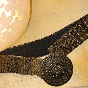 COPY - Bronze stretch chain belt with round hardware